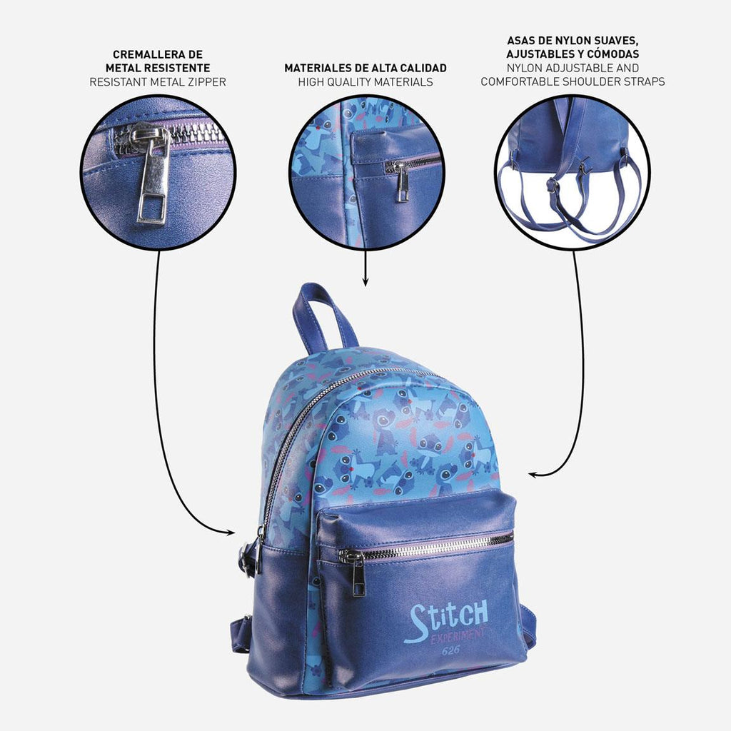 Mochila casual moda polipiel stitch