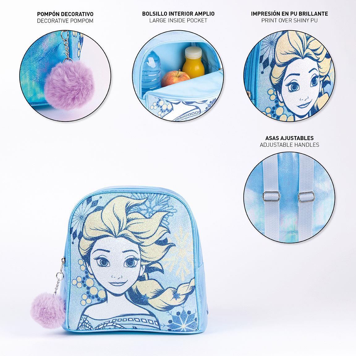 Mochila infantil tiempo libre brillante frozen