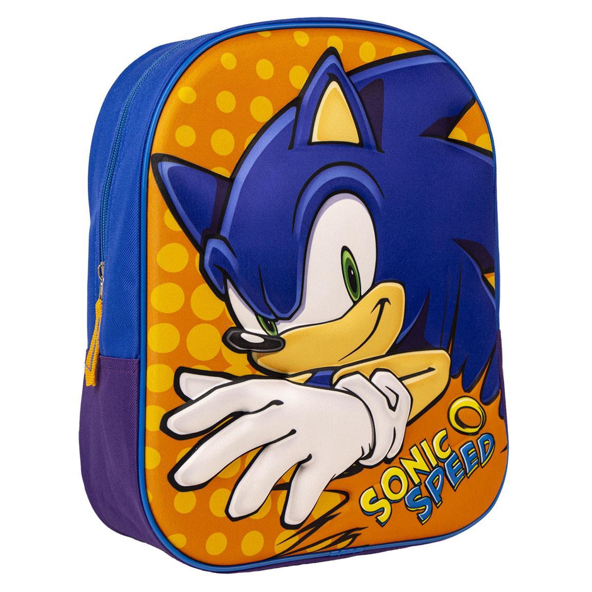Mochila infantil 3d sonic