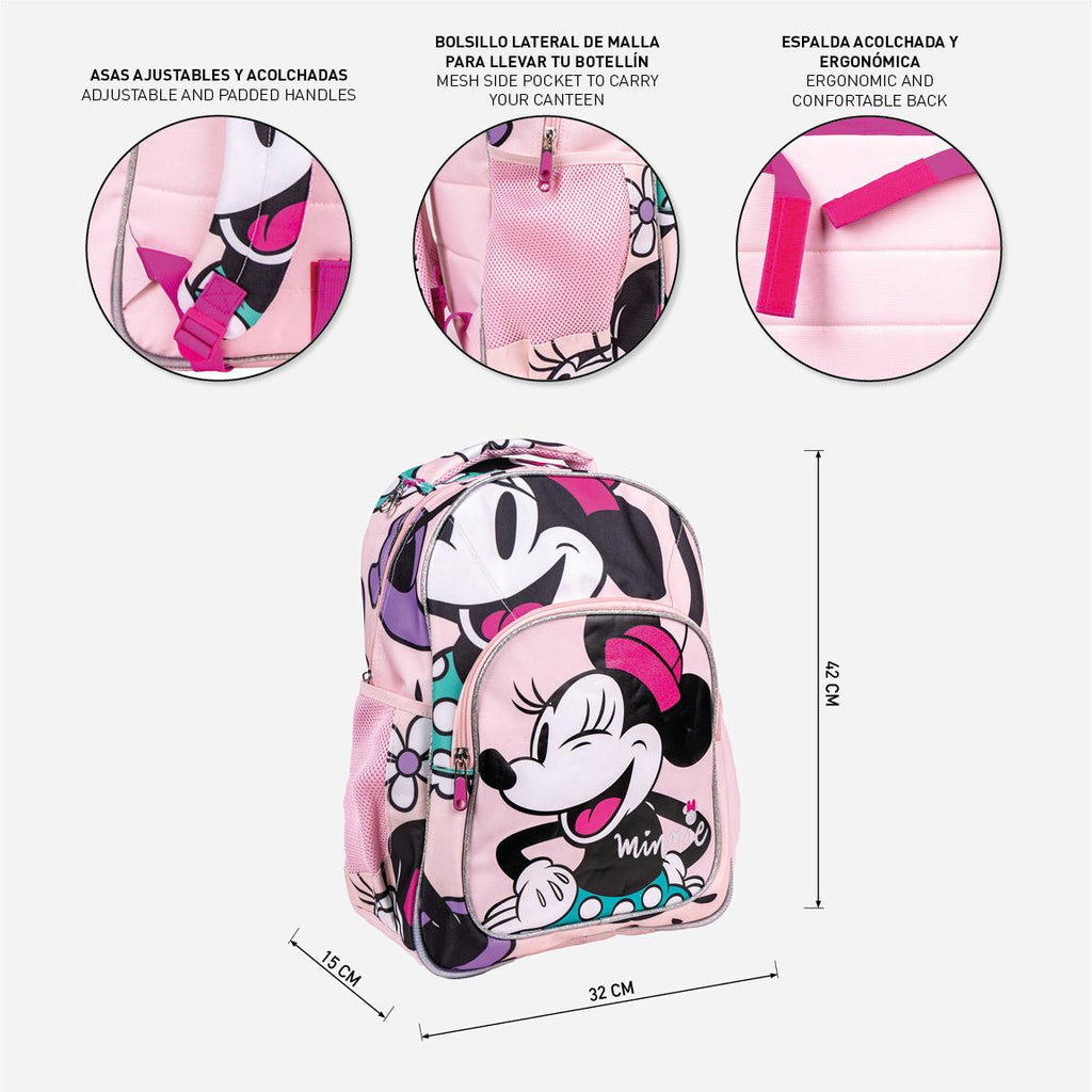 Mochila escolar mediana 42 cm minnie