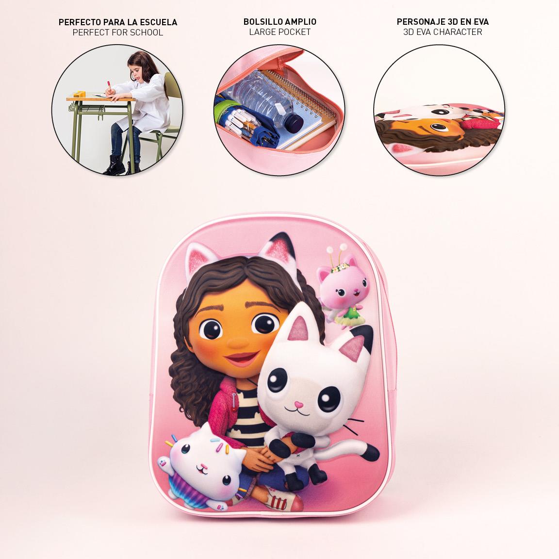 Mochila infantil 3d gabby´s dollhouse