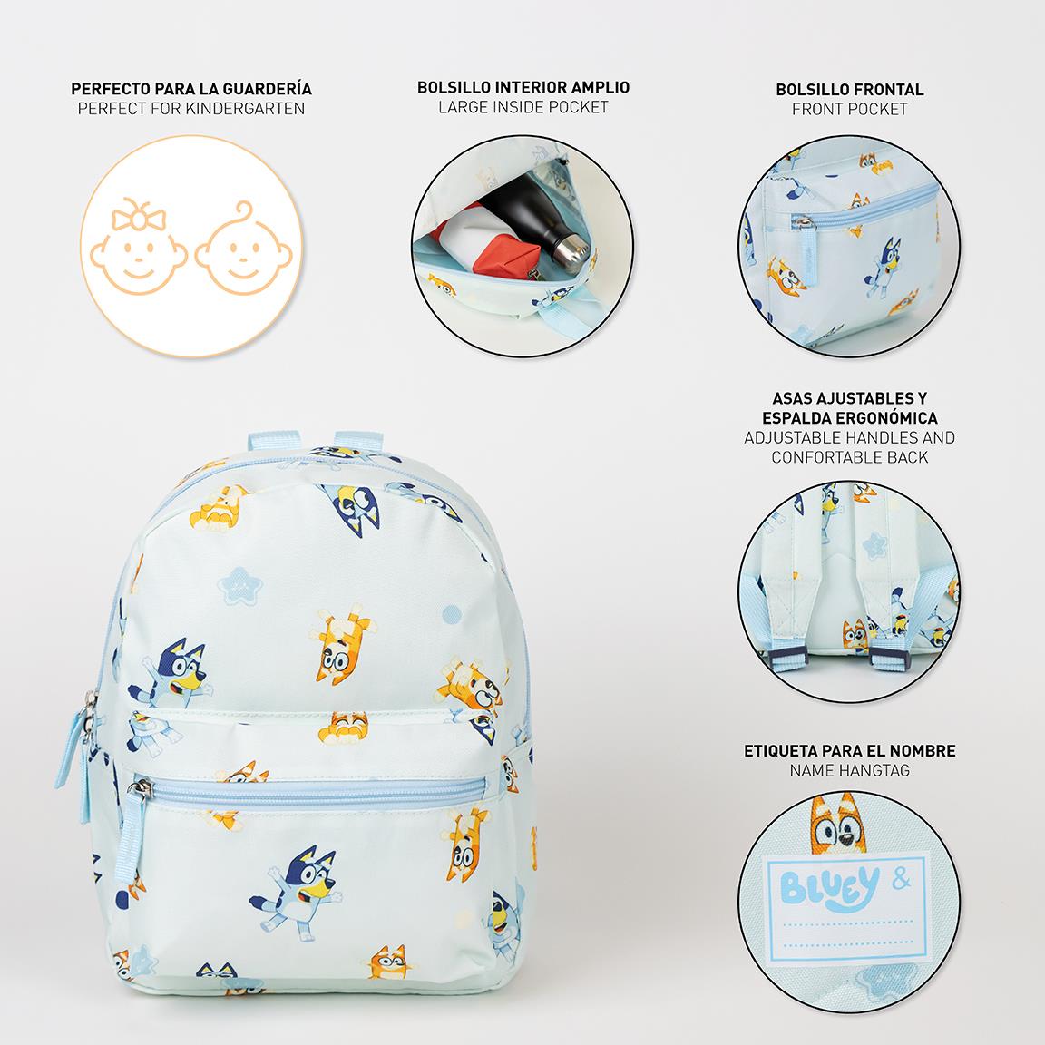 Mochila guarderia estampado bluey