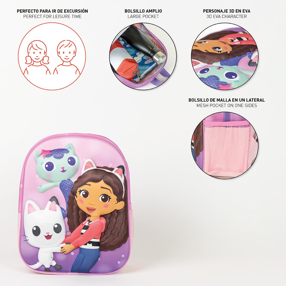 Mochila infantil 3d gabby´s dollhouse