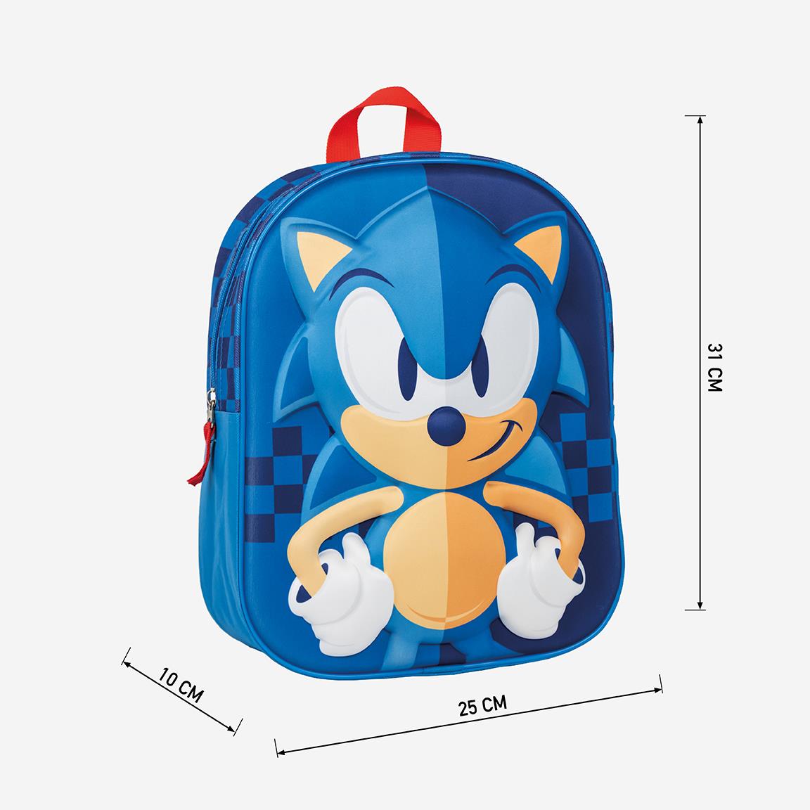 Mochila infantil 3d sonic