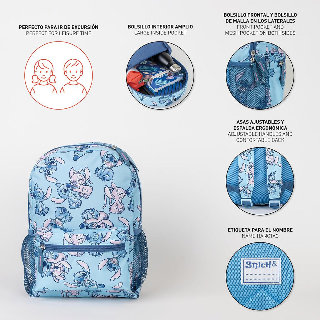 Mochila infantil tiempo libre estampado stitch