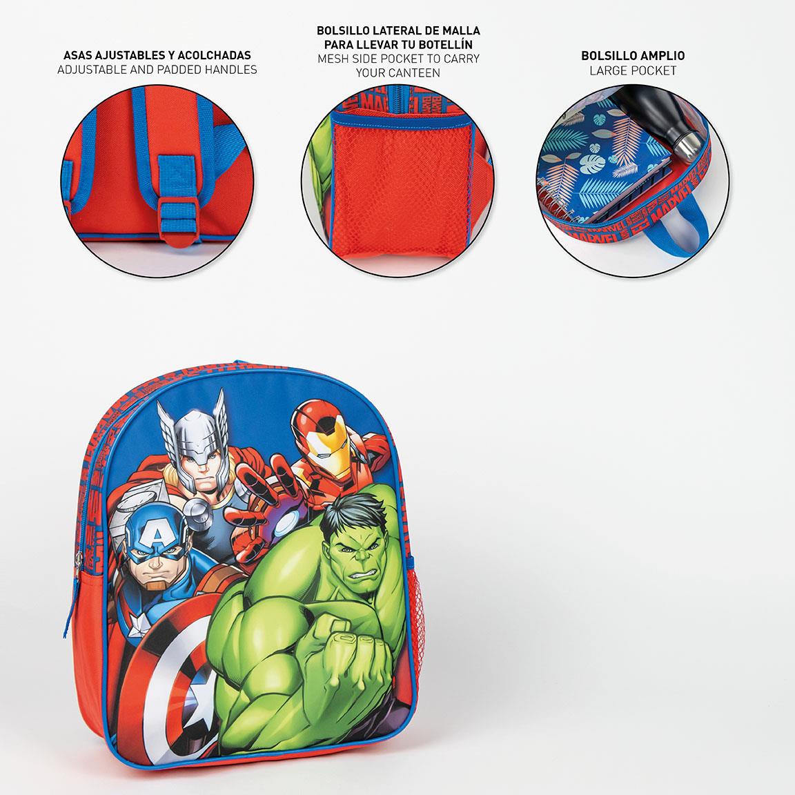 Mochila infantil escolar avengers