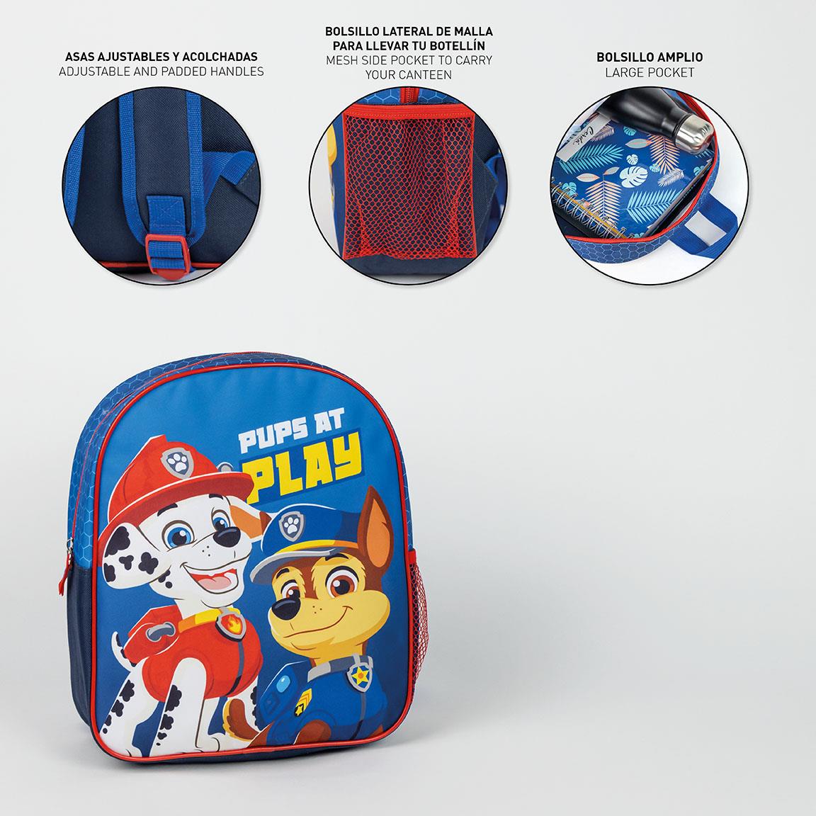 Mochila infantil escolar paw patrol