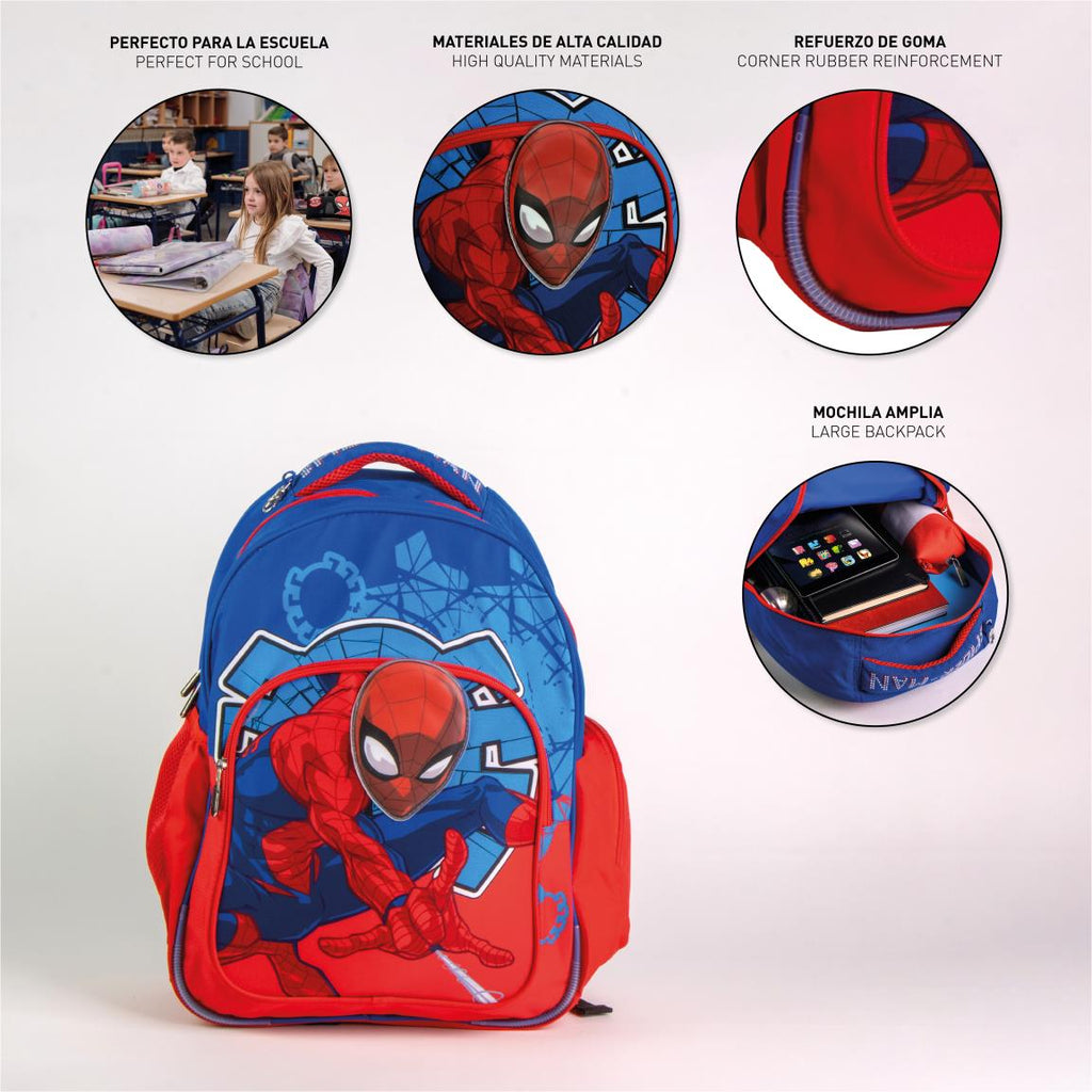 Mochila escolar mediana 42 cm spiderman