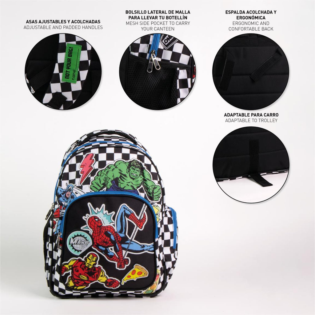 Mochila escolar mediana 42 cm avengers