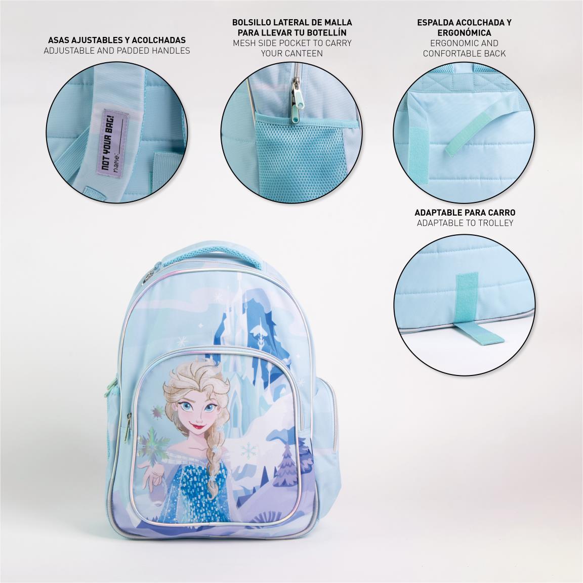 Mochila escolar mediana 42 cm frozen