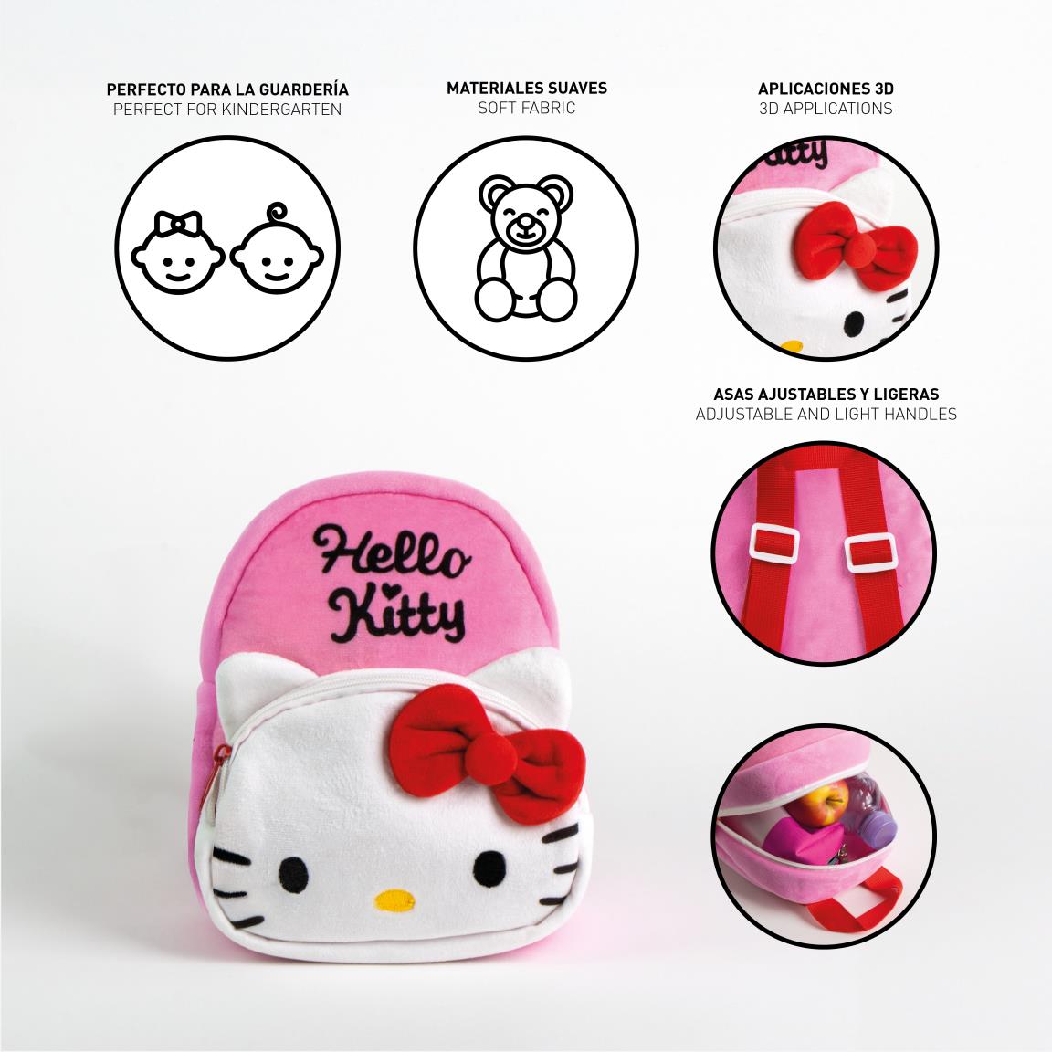 Mochila guarderia personaje premium hello kitty