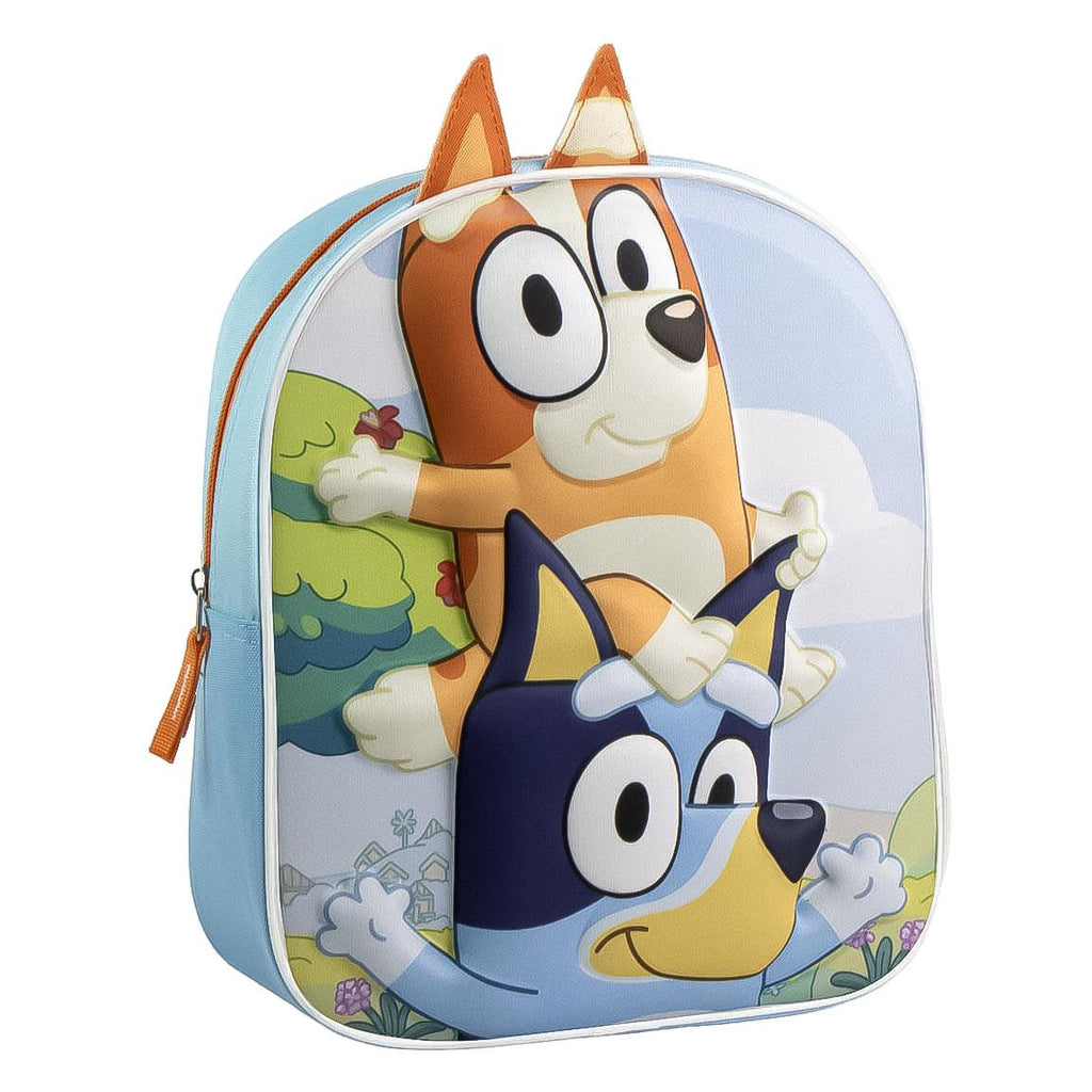 Mochila infantil 3d aplicaciones bluey