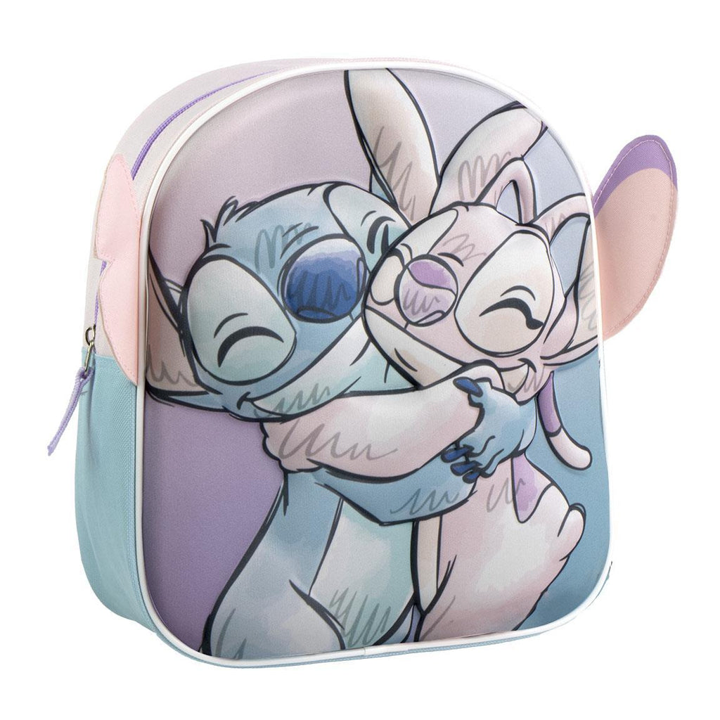 Mochila infantil 3d aplicaciones stitch