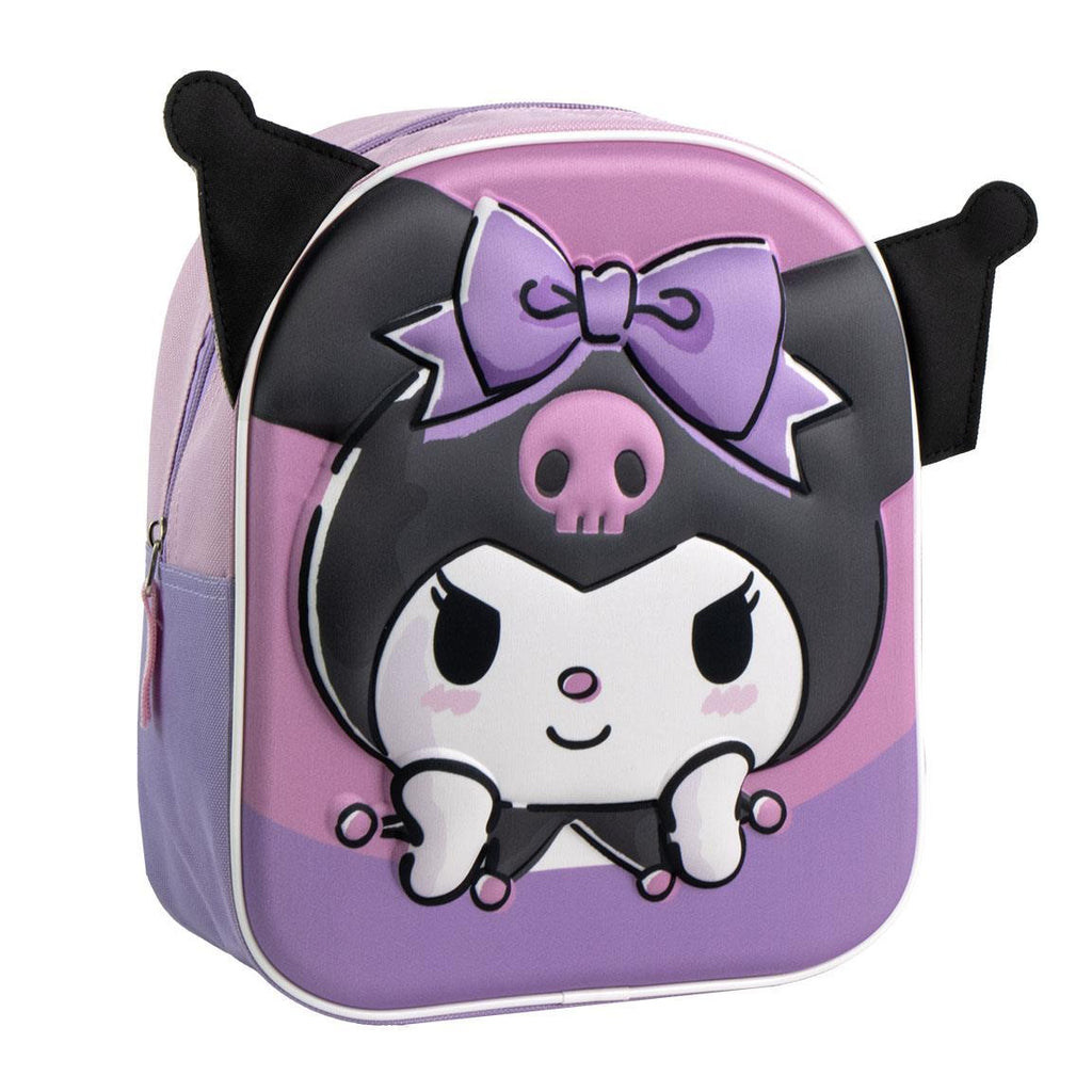 Mochila infantil 3d aplicaciones hello kitty kuromi