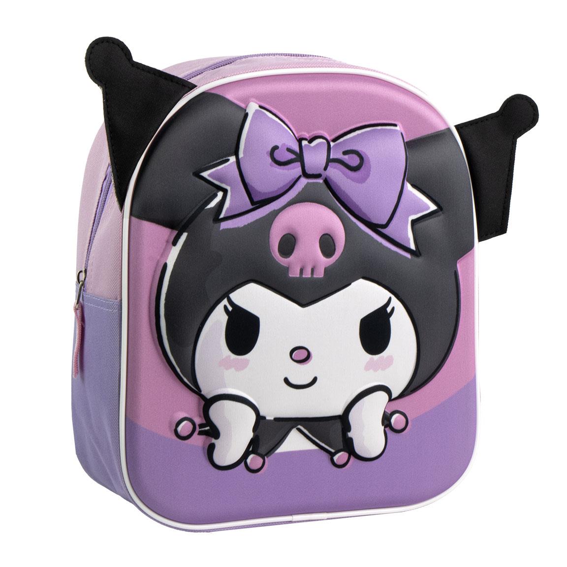 Mochila infantil 3d aplicaciones hello kitty kuromi