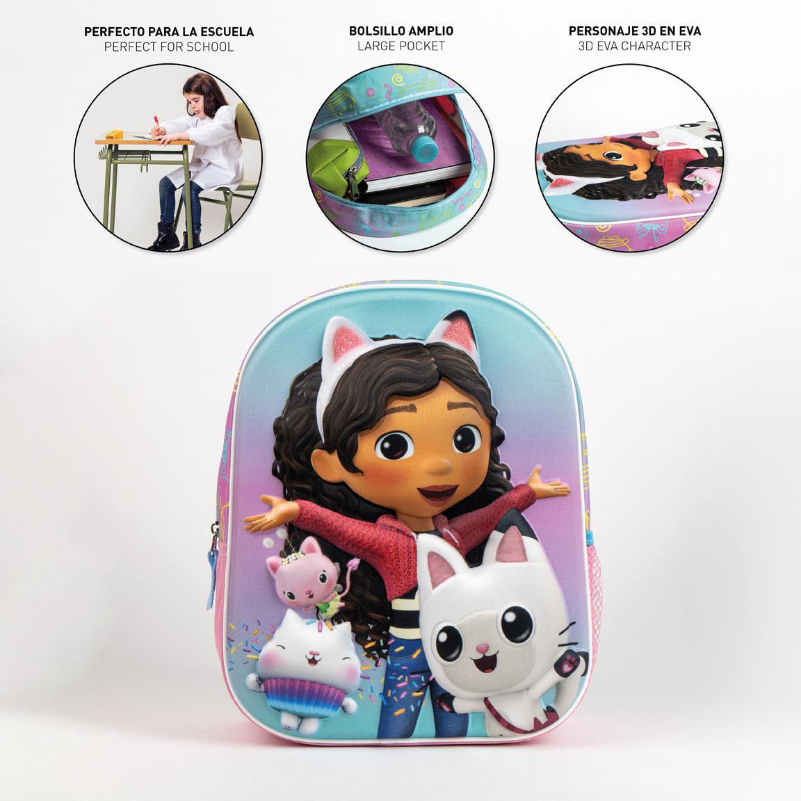 Mochila infantil 3d gabby´s dollhouse