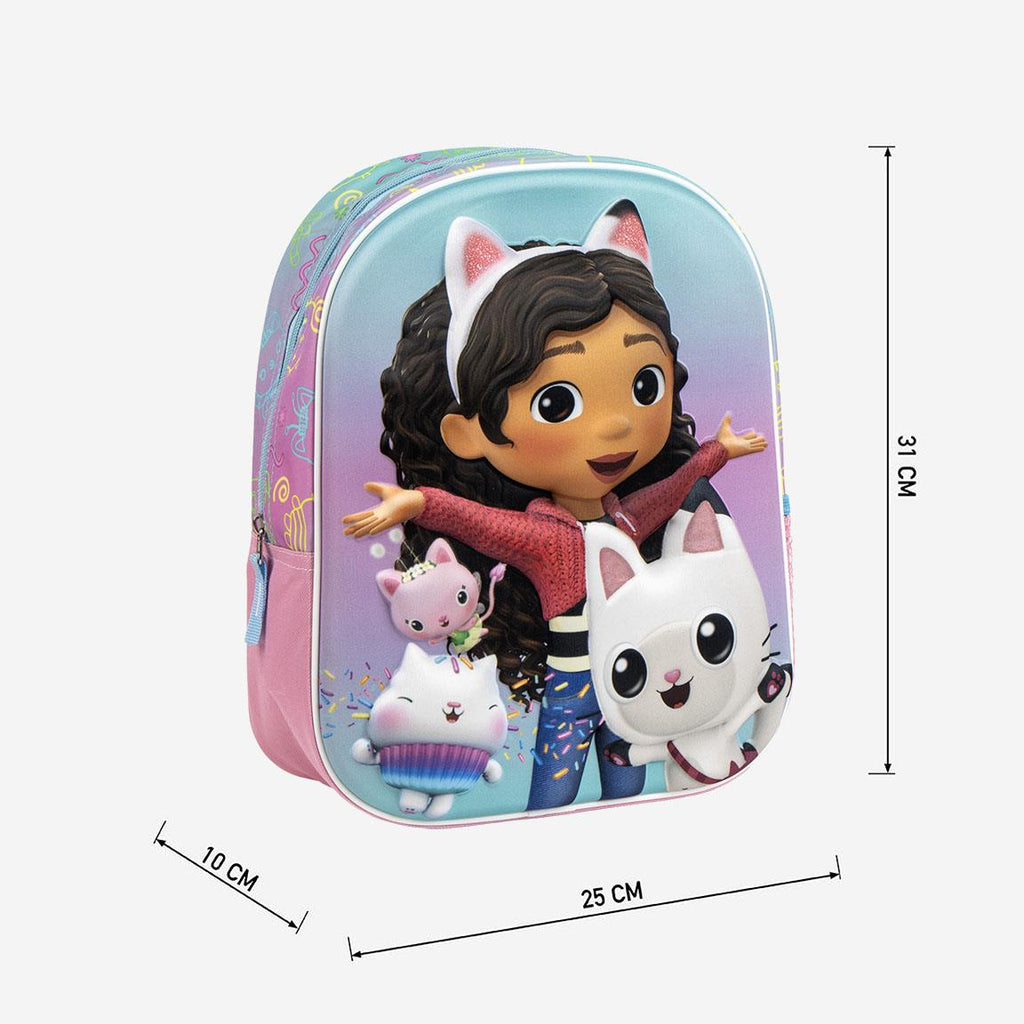 Mochila infantil 3d gabby´s dollhouse