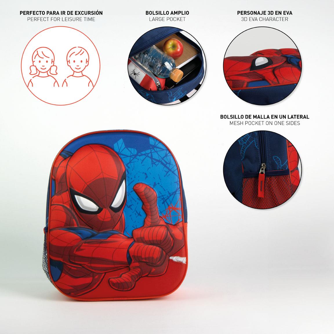 Mochila infantil 3d spiderman
