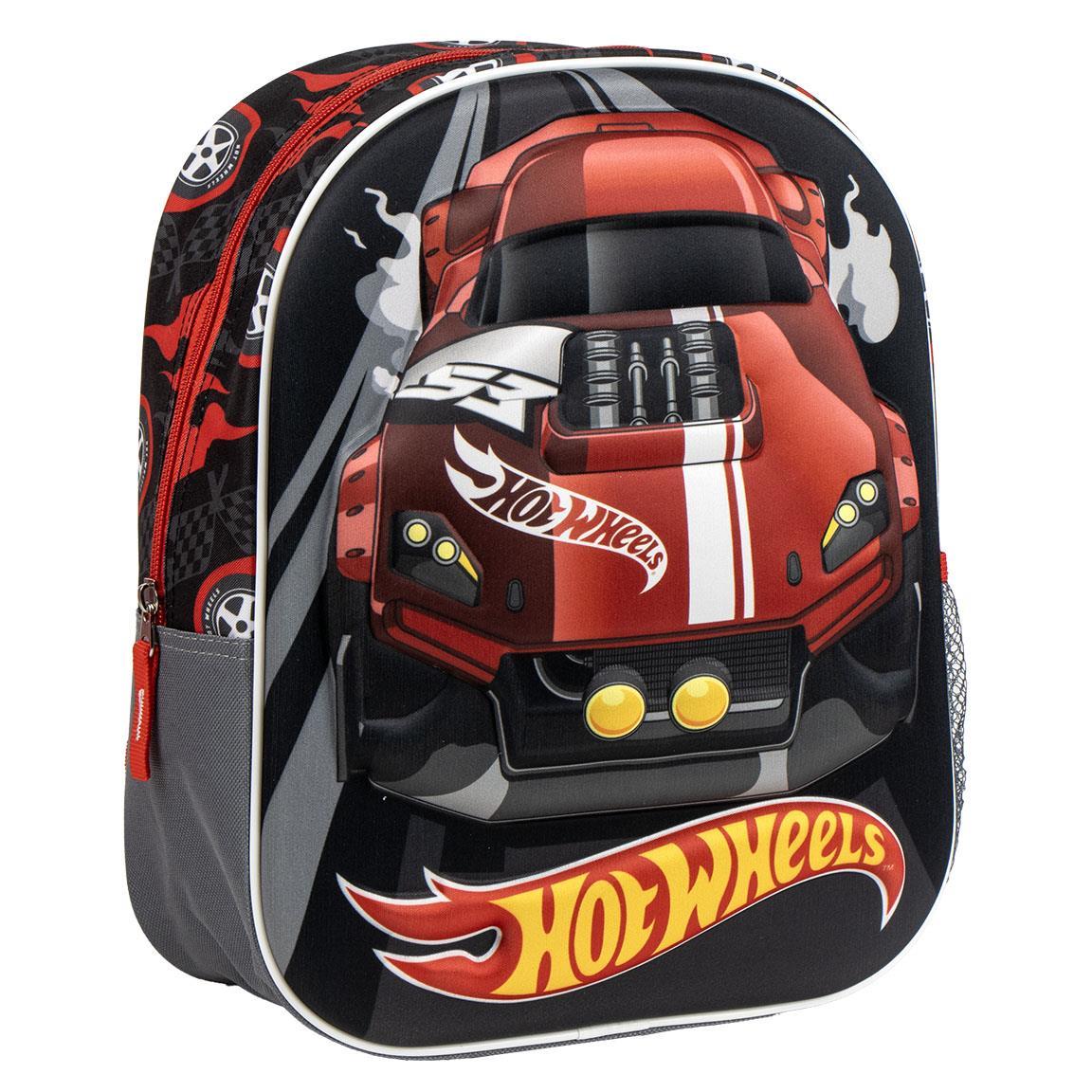 Mochila infantil 3d hot wheels