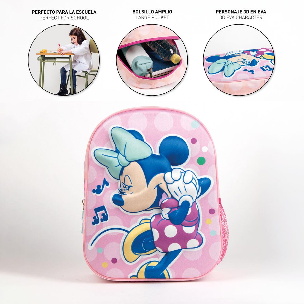 Mochila infantil 3d minnie