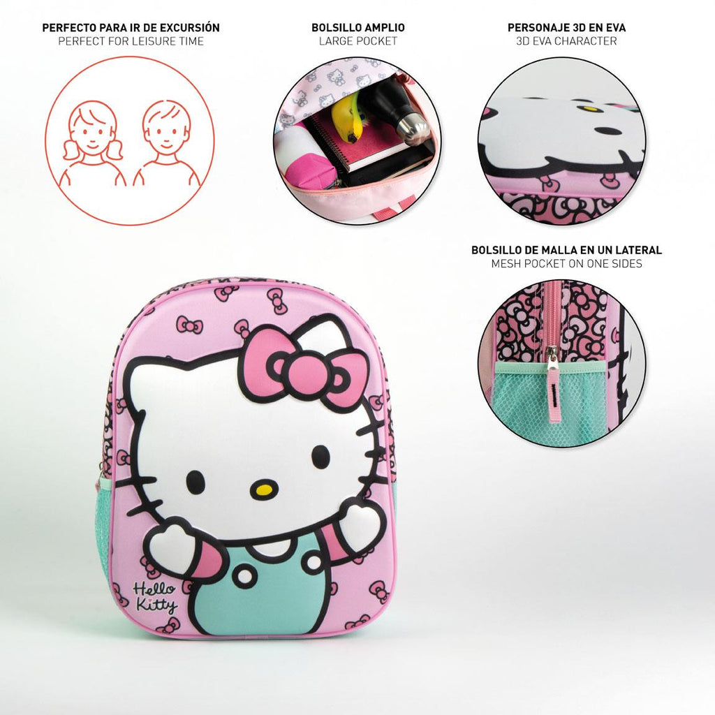 Mochila infantil 3d hello kitty