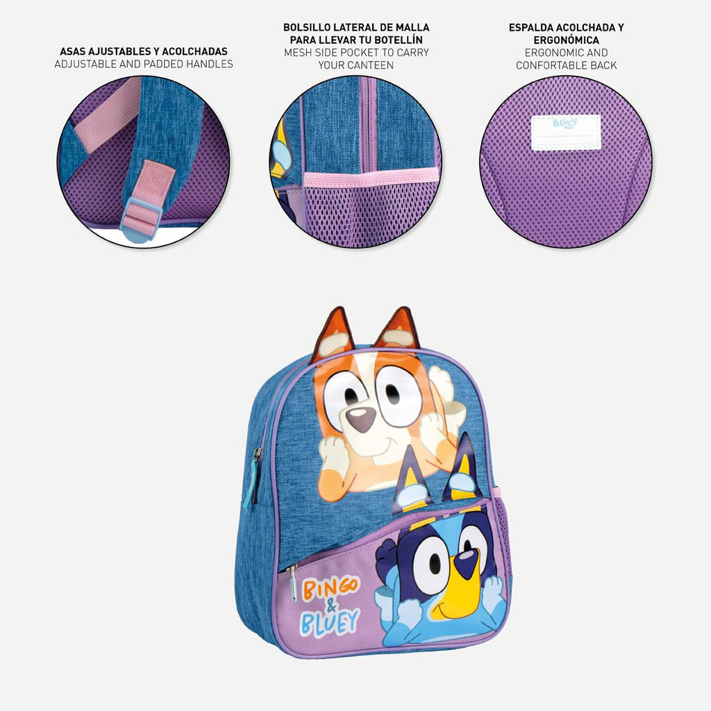 Mochila infantil escolar bluey
