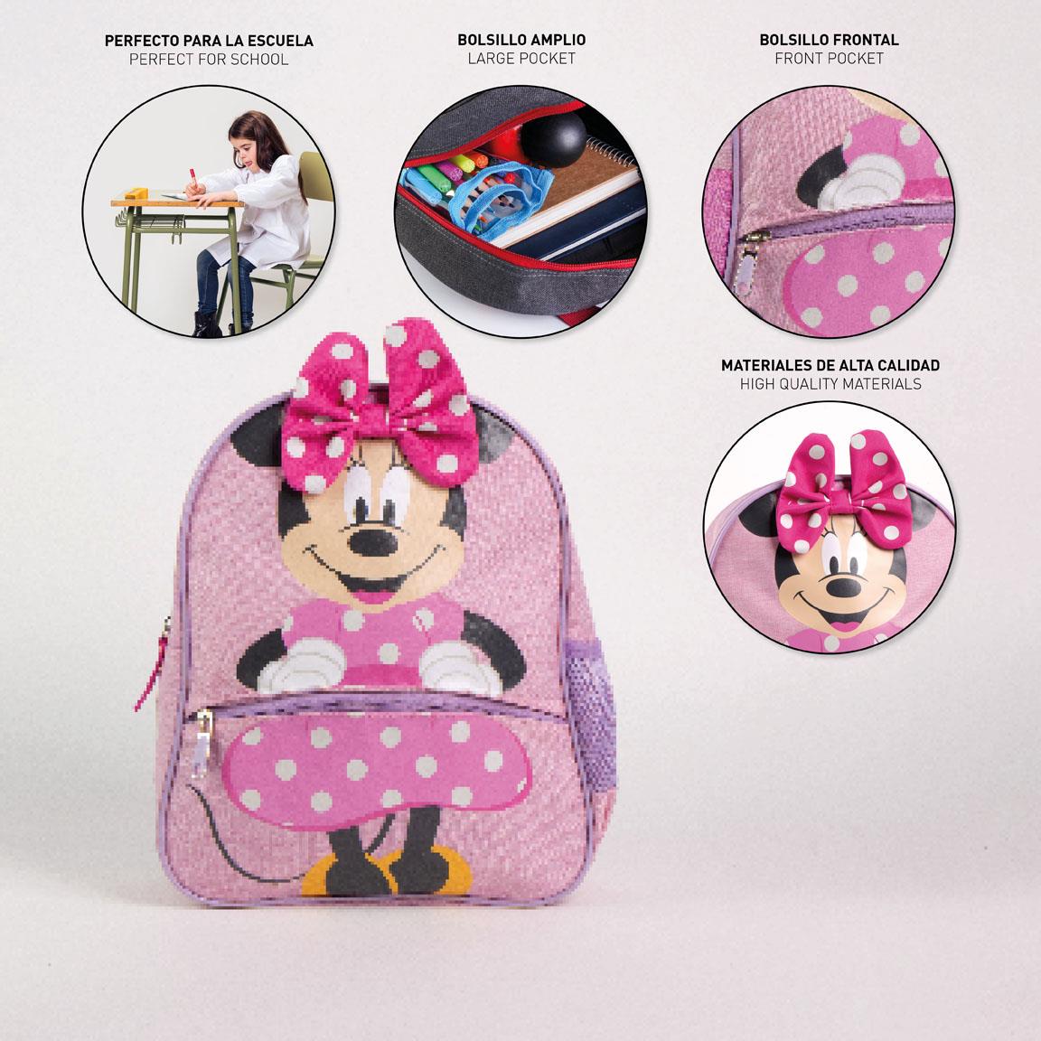 Mochila infantil escolar minnie