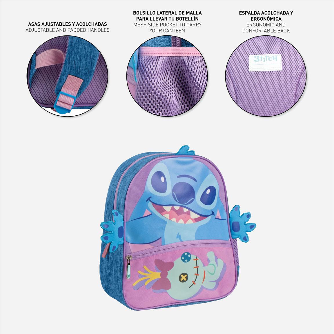 Mochila infantil escolar stitch
