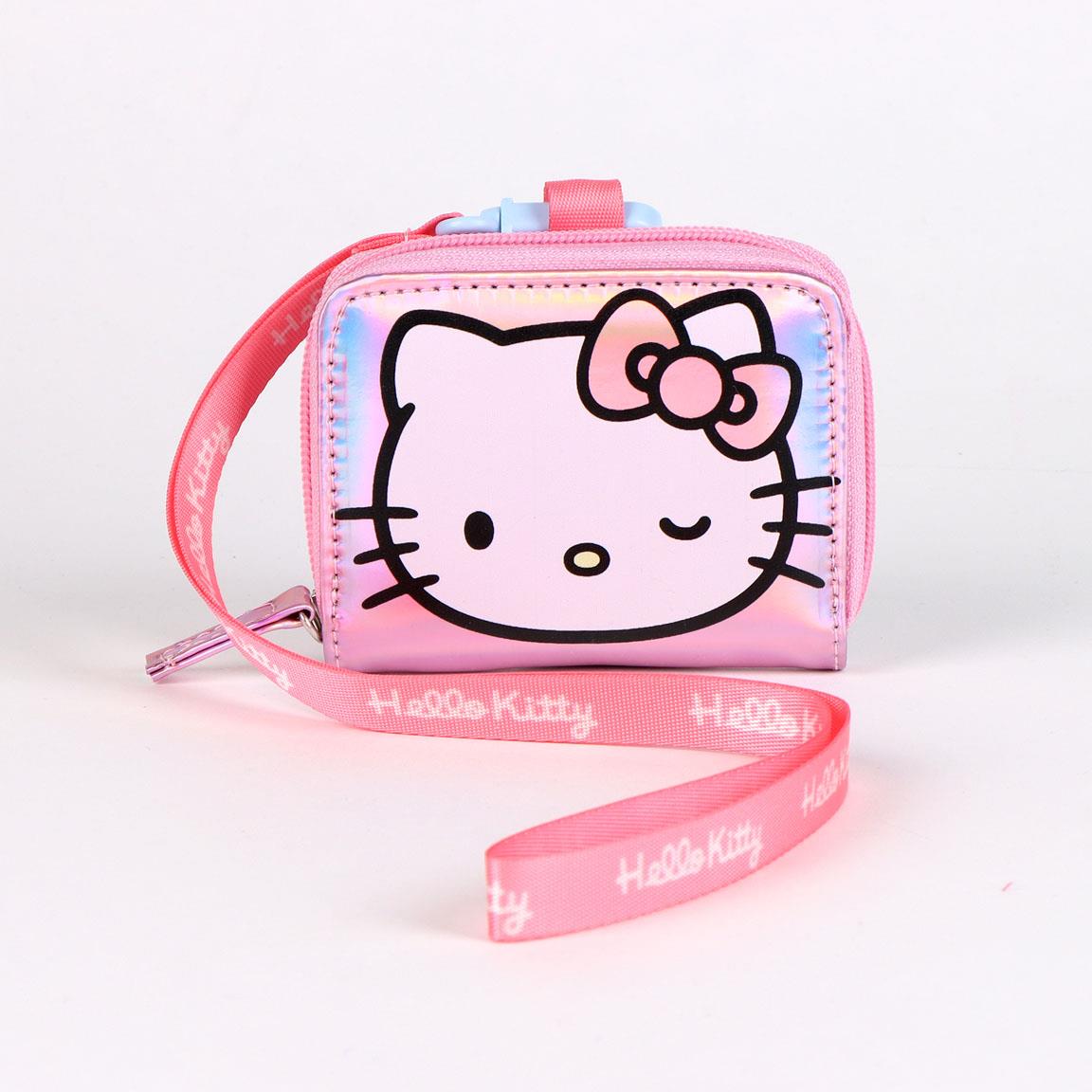 Monedero iridiscente hello kitty kuromi