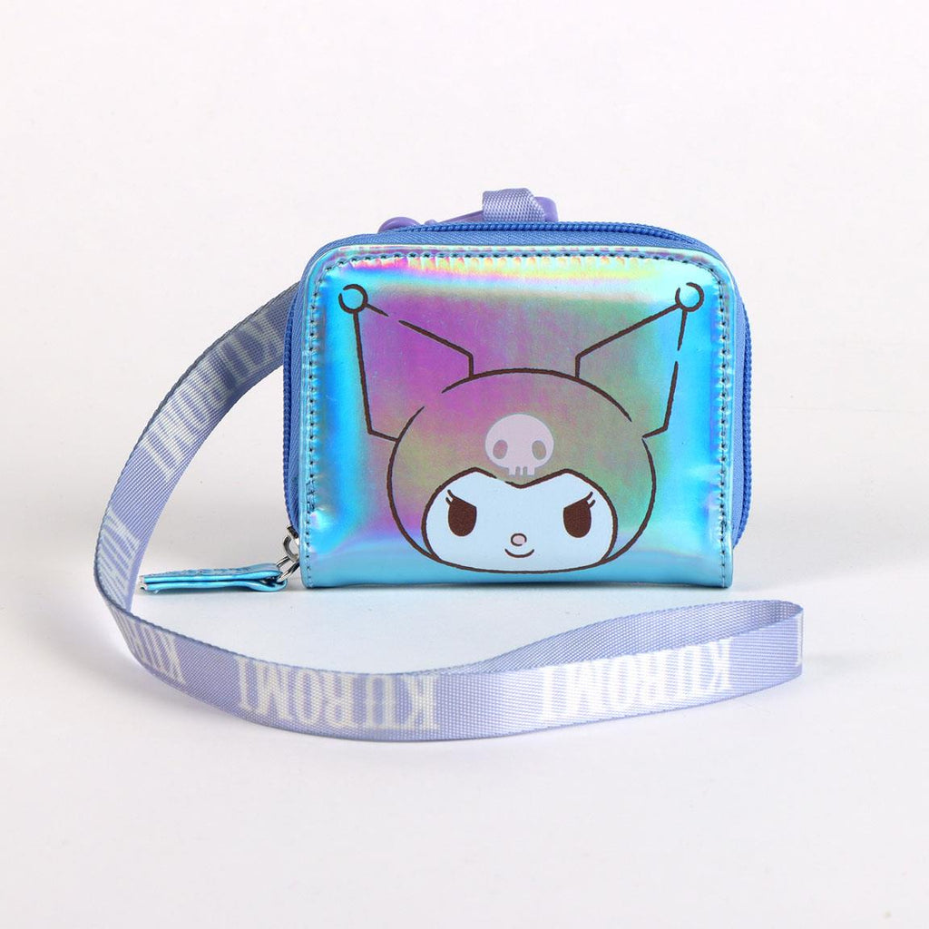 Monedero iridiscente hello kitty kuromi