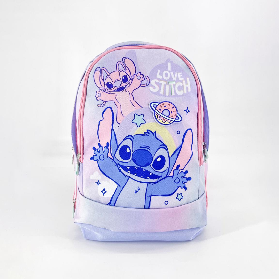 Mochila escolar mediana 41 cm stitch