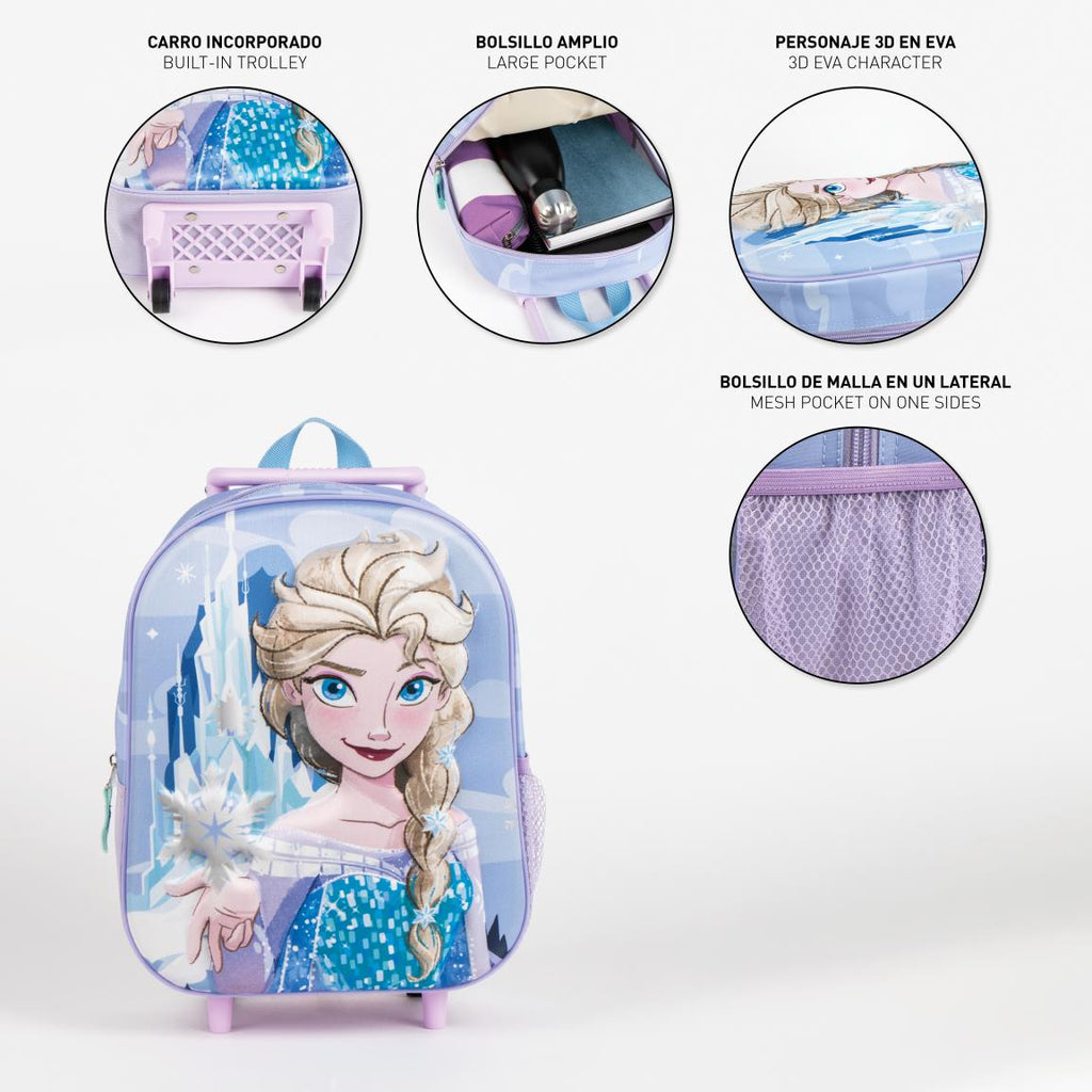 Mochila infantil trolley 3d frozen