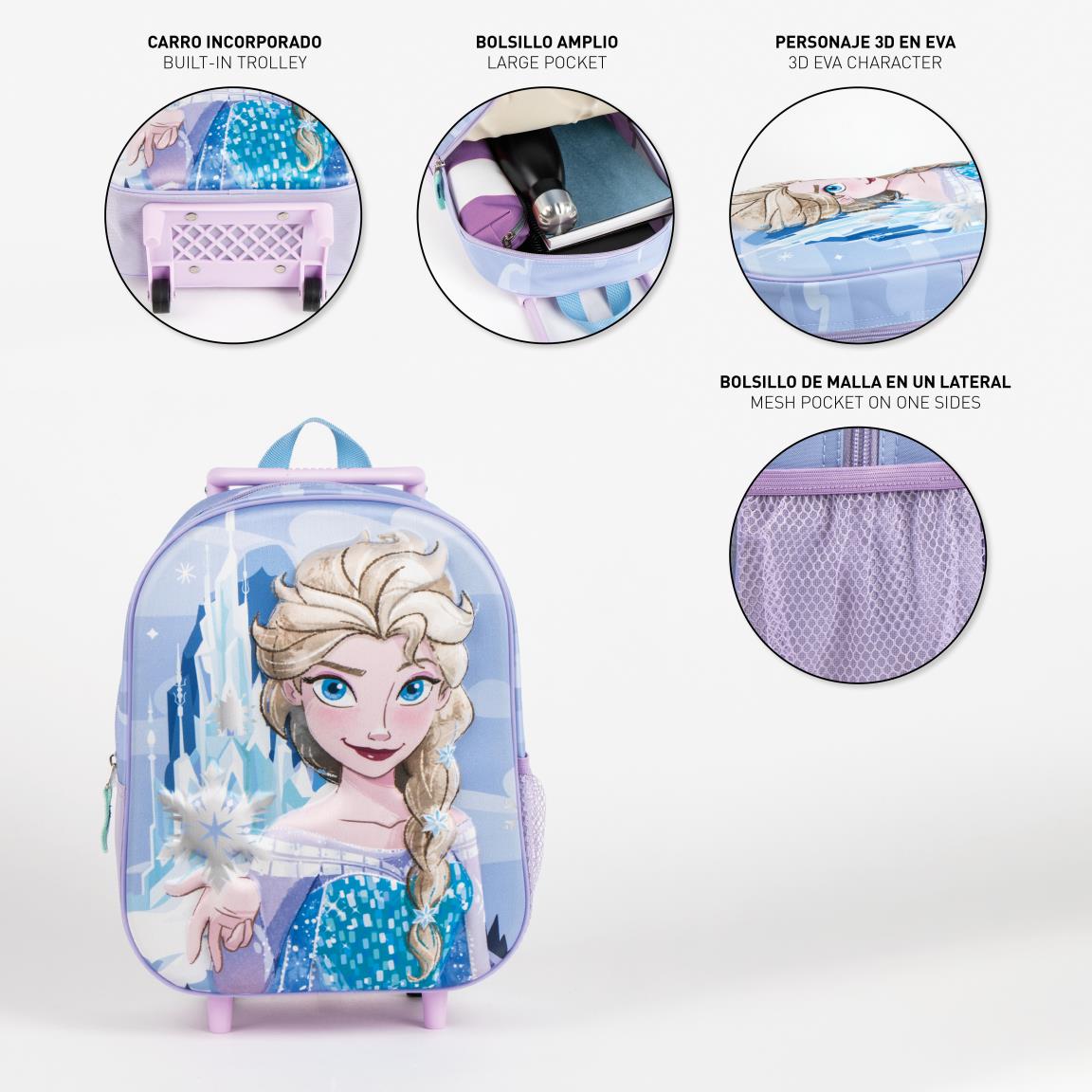 Mochila infantil trolley 3d frozen