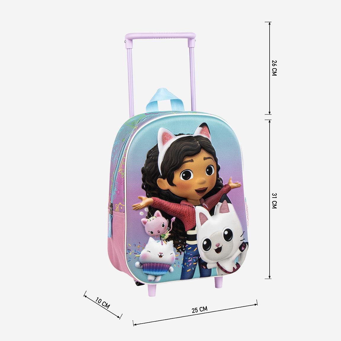 Mochila infantil trolley 3d gabby´s dollhouse