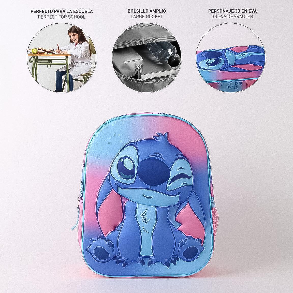 Mochila infantil 3d stitch