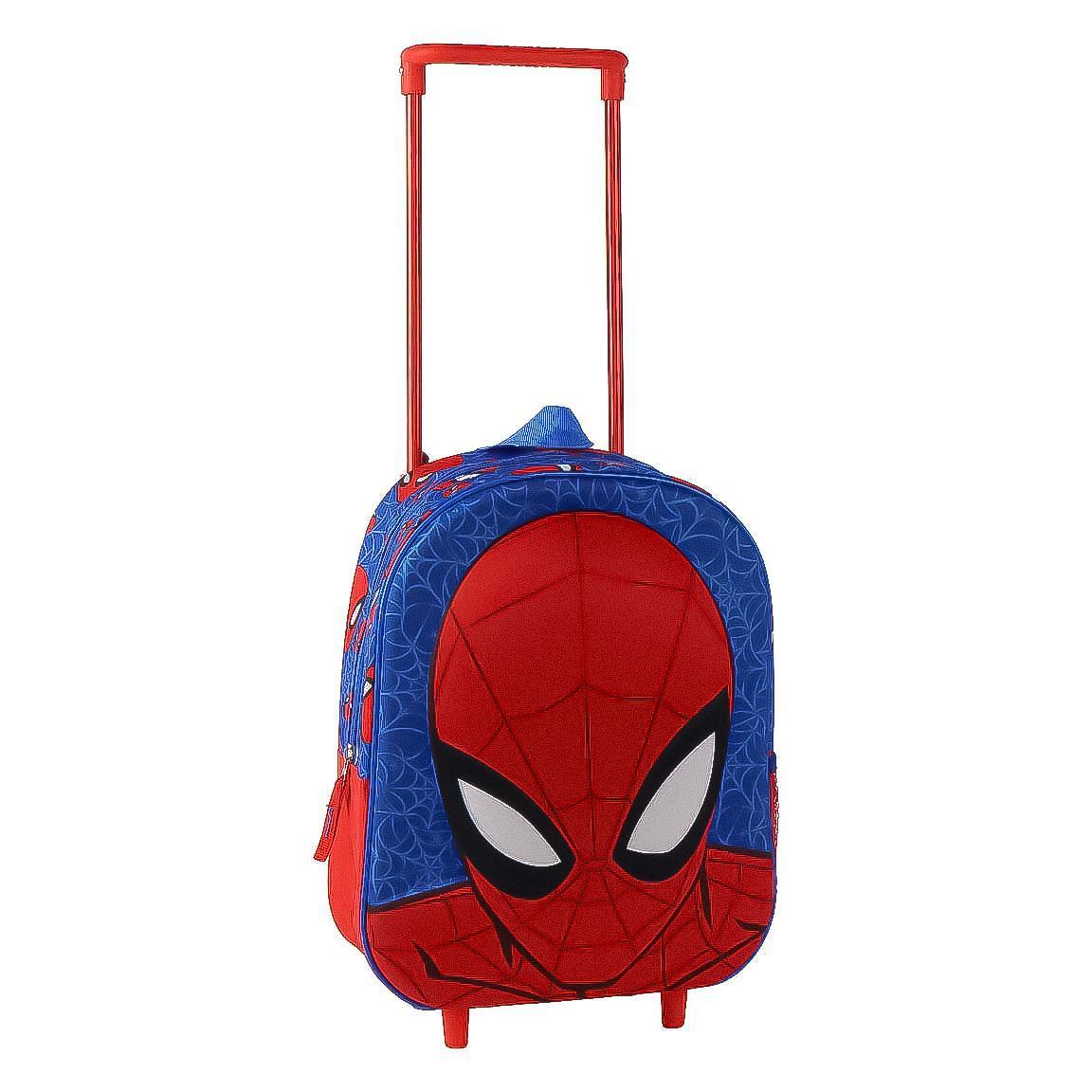 Mochila infantil trolley 3d spiderman
