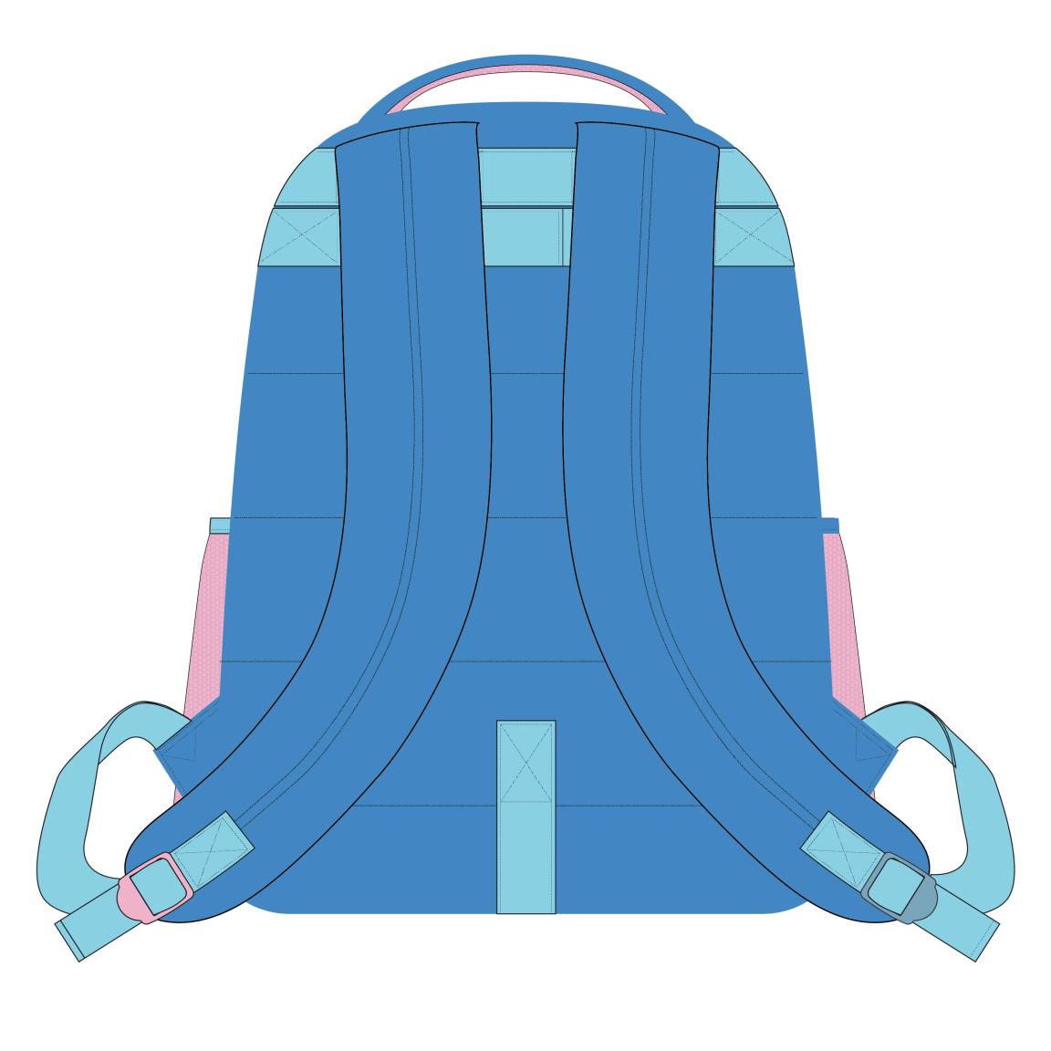 Mochila escolar mediana 42 cm stitch
