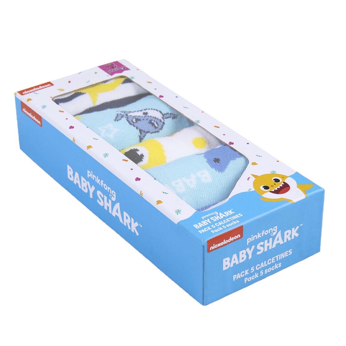 Pack calcetines 5 piezas baby shark