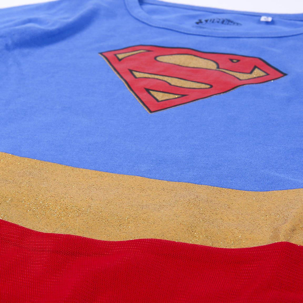 Vestido single jersey tutu superman