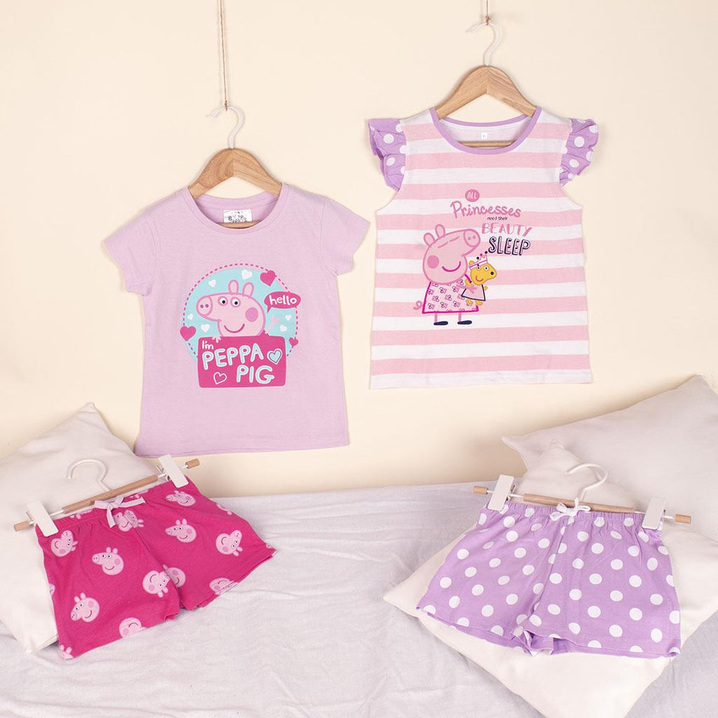 Pijama corto single jersey tirantes peppa pig