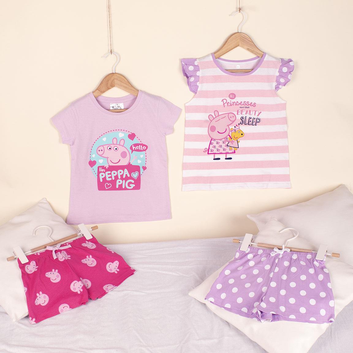 Pijama corto single jersey tirantes peppa pig