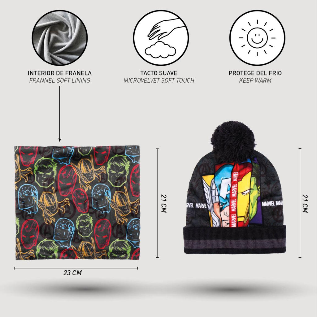 Conjunto 3 piezas snood avengers