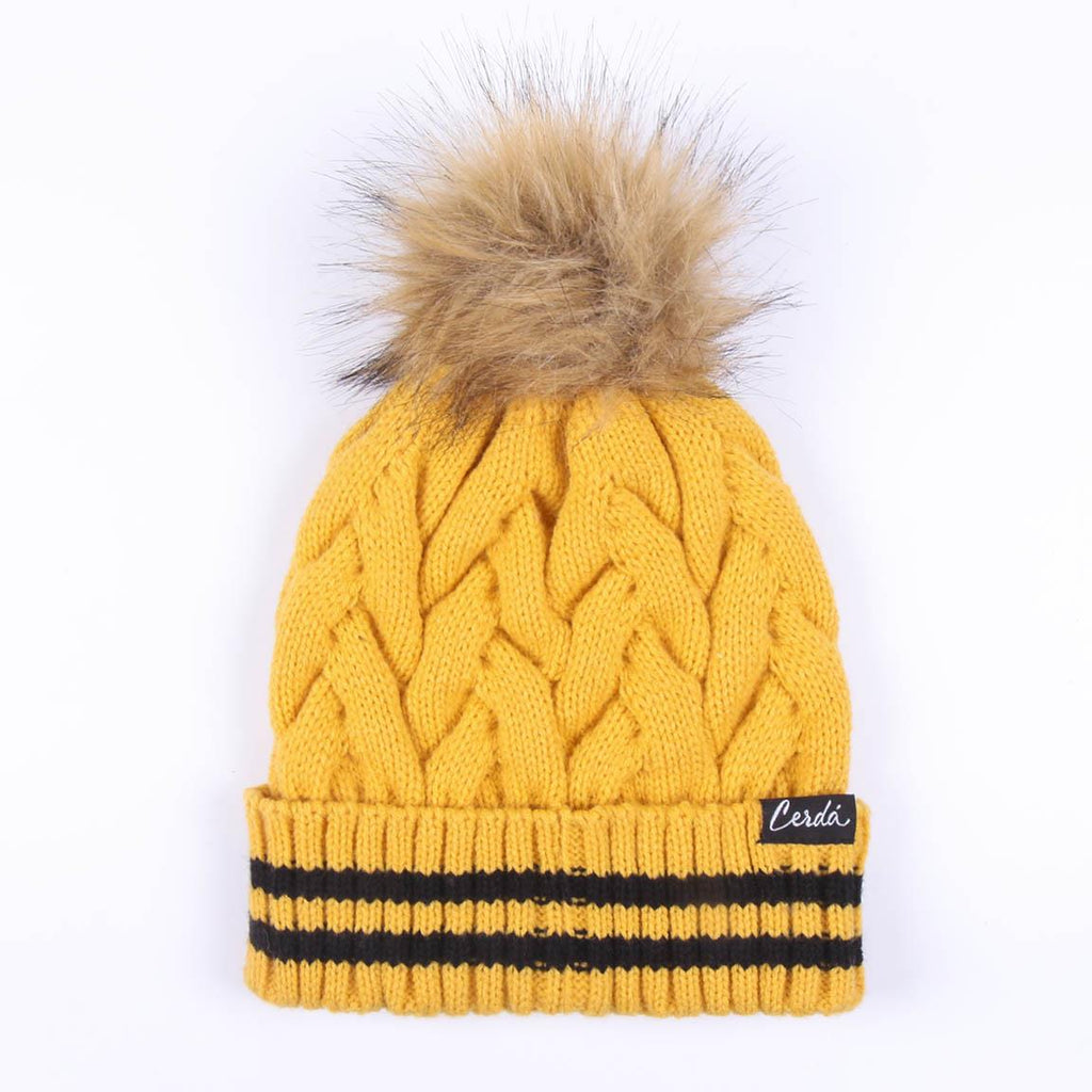 Gorro tricot pompom harry potter hufflepuff