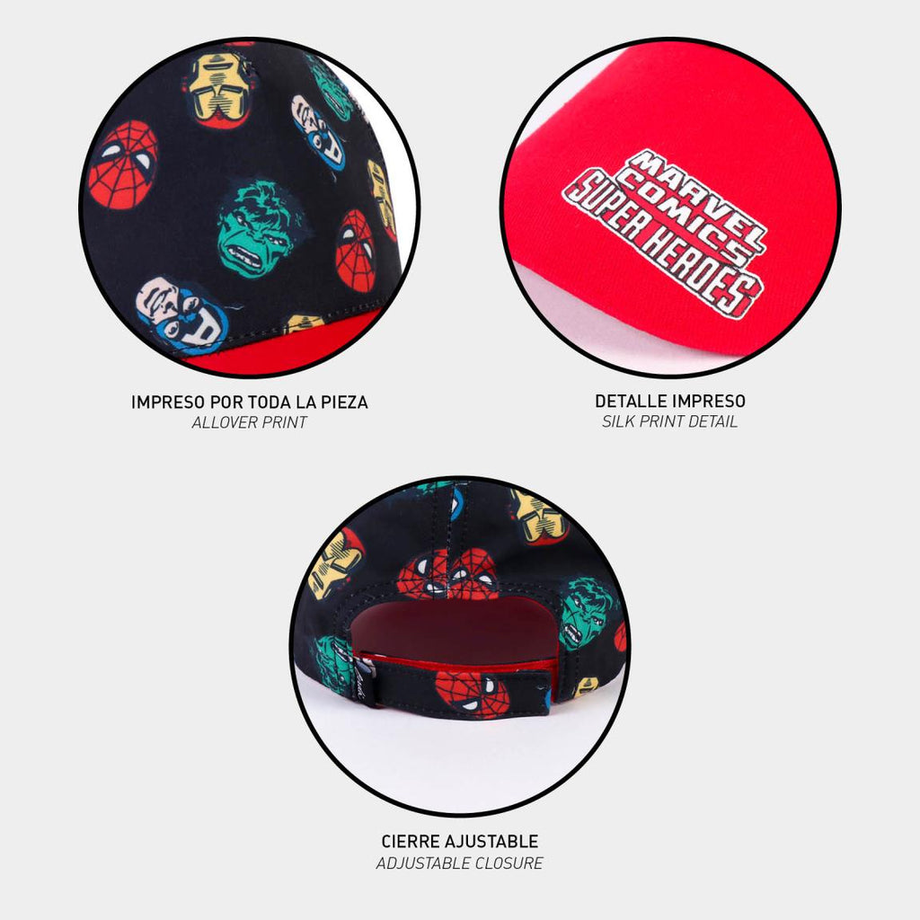 Gorra visera curva marvel