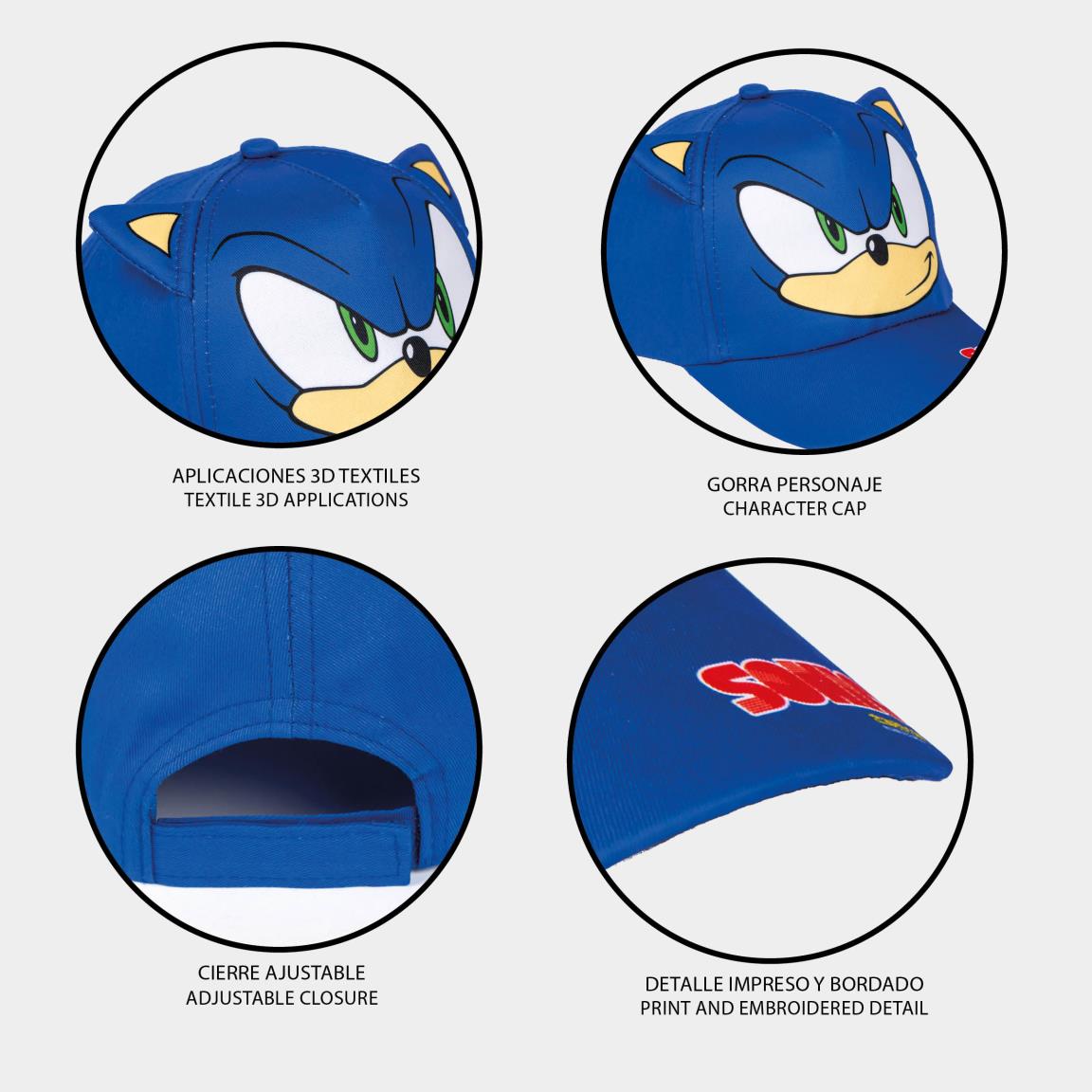 Gorra premium aplicaciones sonic