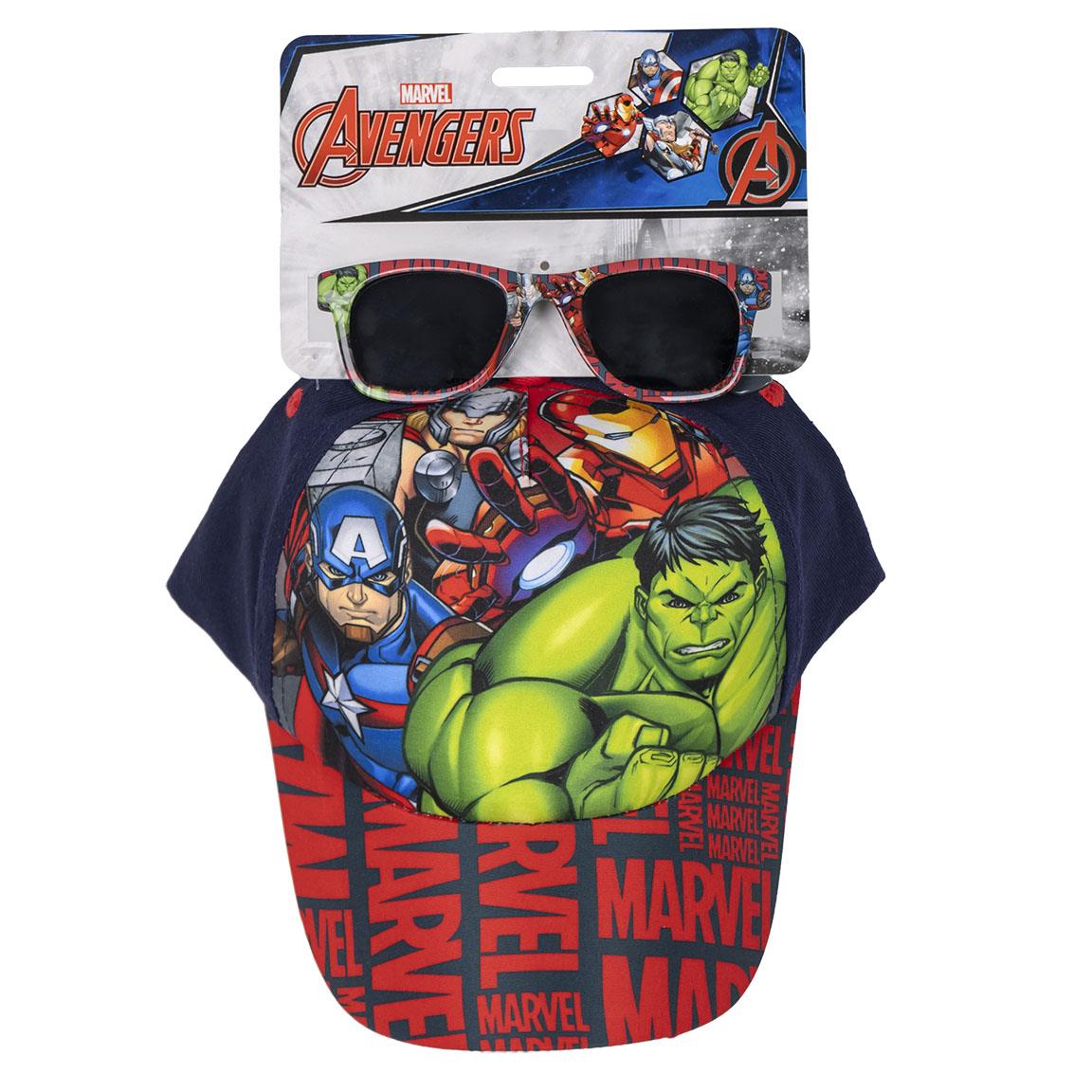Gorra set gafas de sol avengers
