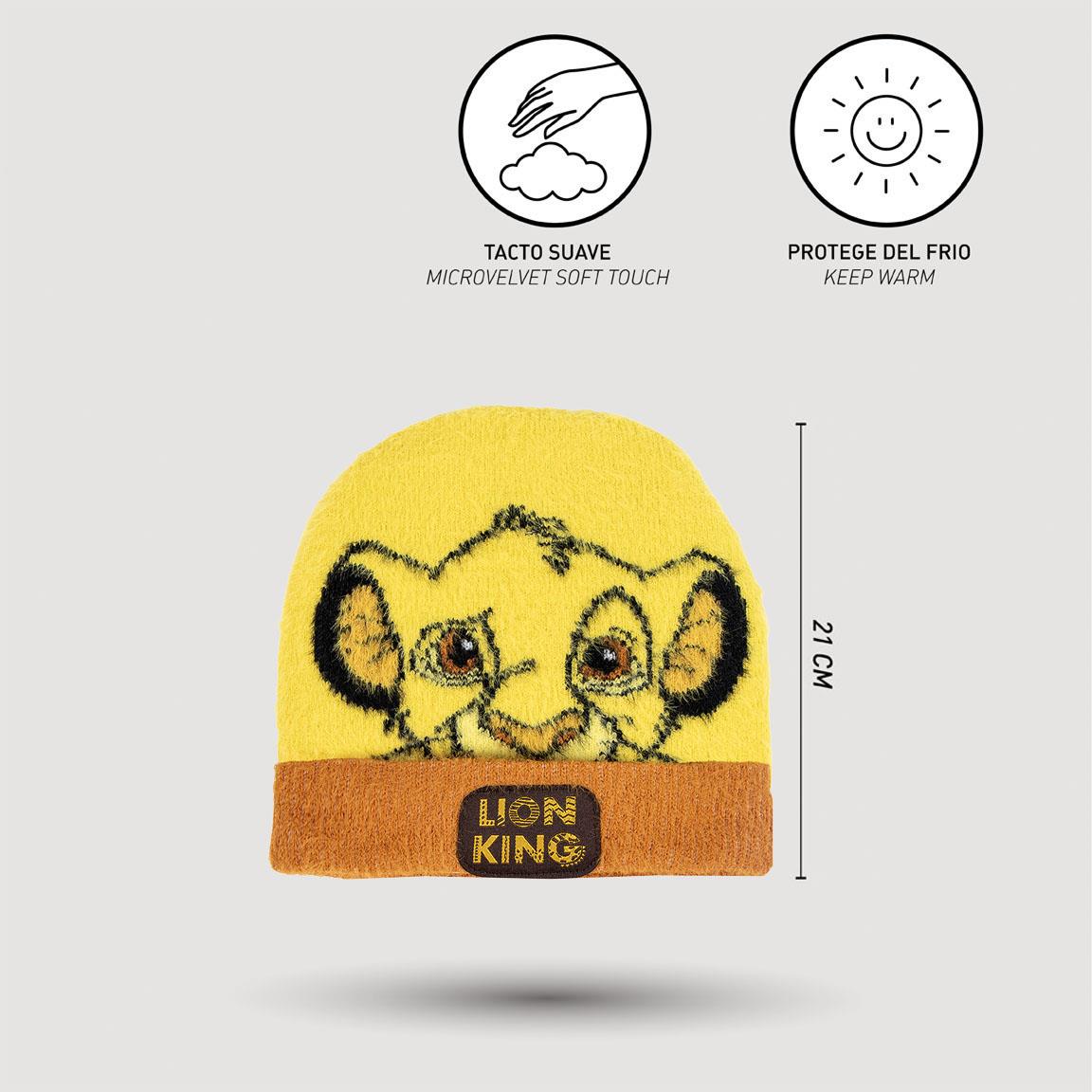 Gorro punto aplicaciones lion king