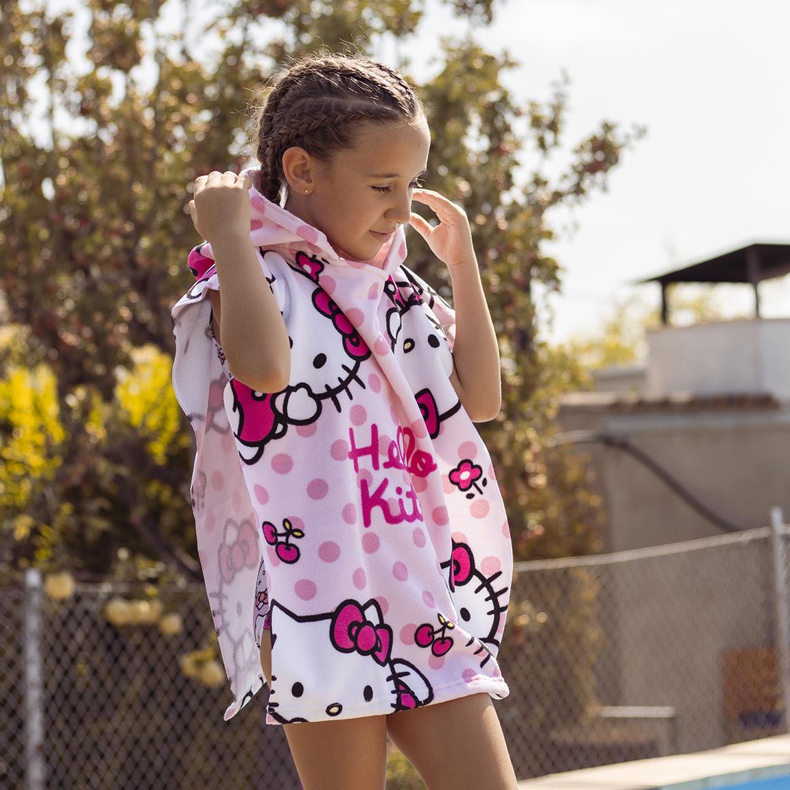 Poncho microfibra hello kitty