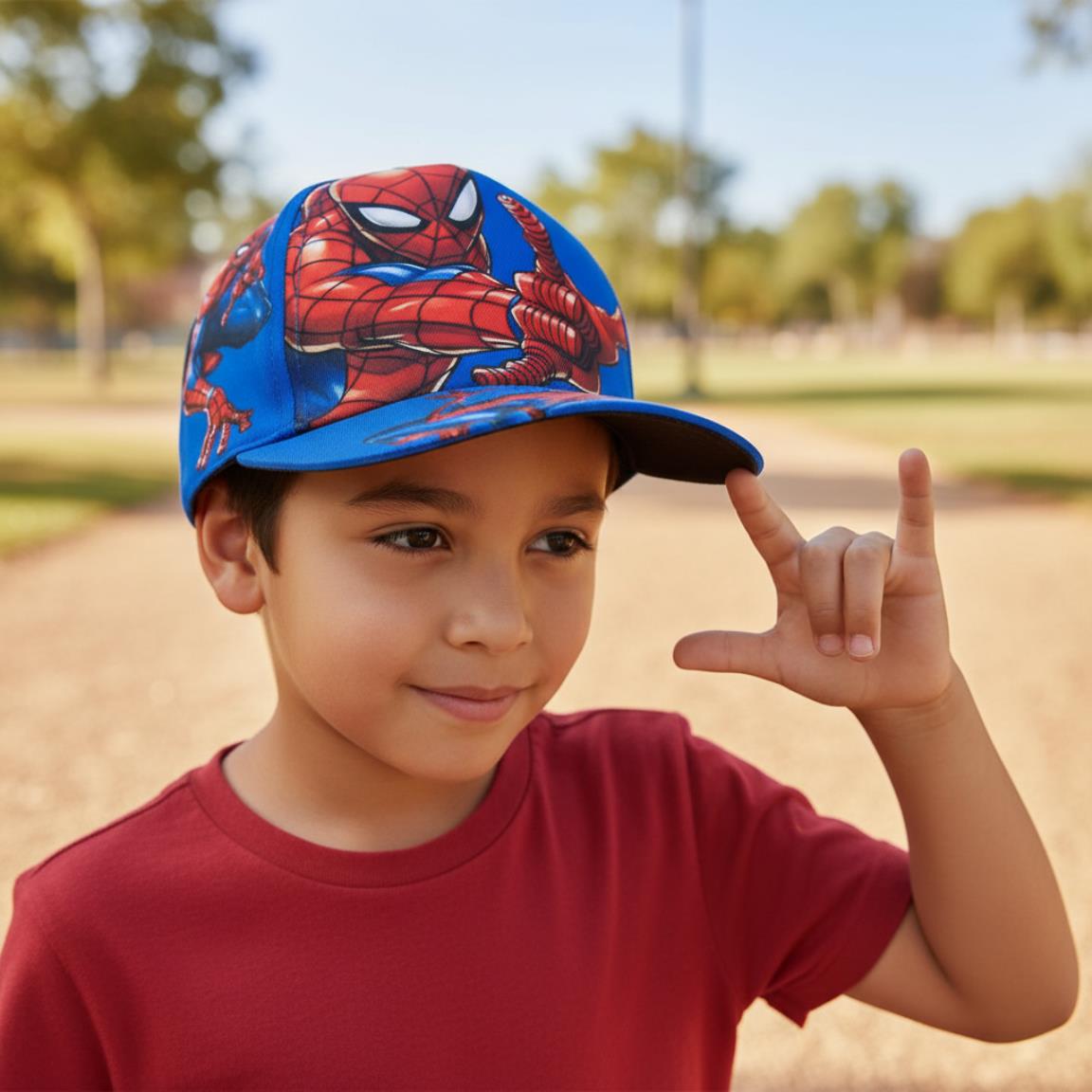Gorra visera curva spiderman
