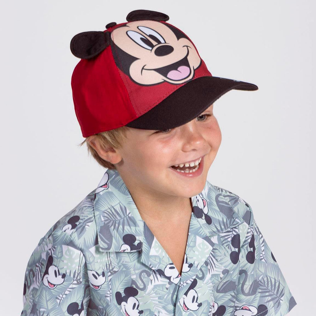 Gorra visera curva aplicaciones mickey